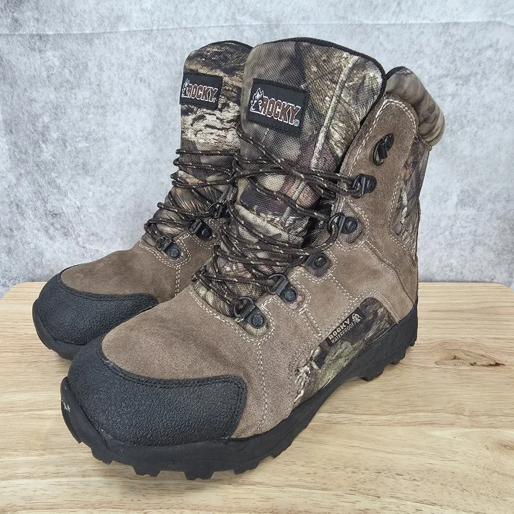 Rocky Boots Boys 6 M Brown Camo Hunting Waterproof 800G Insulated‎ Outdoors